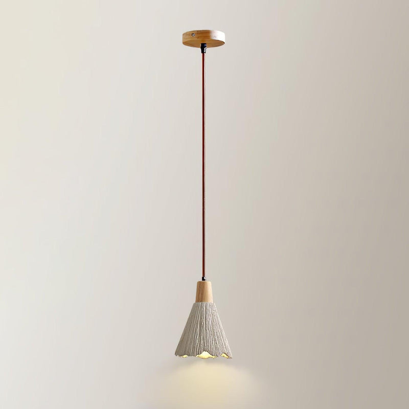 Concrete Pleated Pendant Lamp-DWHOME
