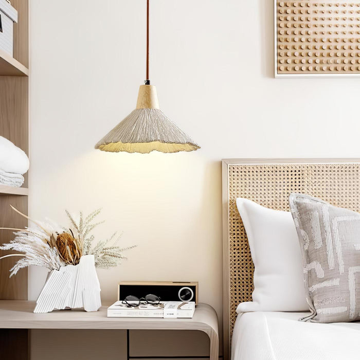 Concrete Pleated Pendant Lamp-DWHOME