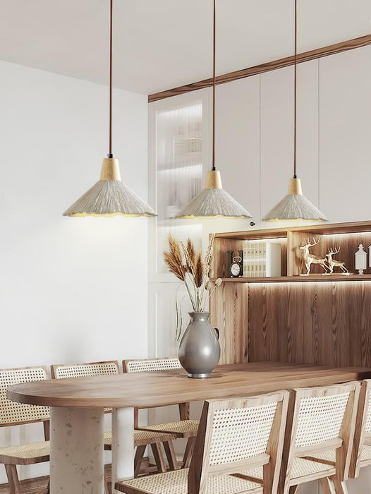 Concrete Pleated Pendant Lamp - Vakkerlight