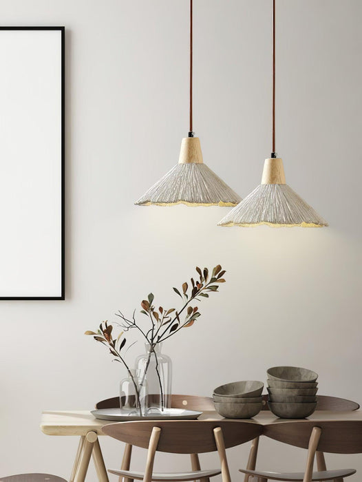 Concrete Pleated Pendant Lamp - Vakkerlight