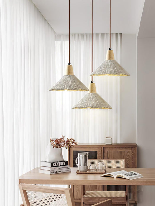 Concrete Pleated Pendant Lamp - Vakkerlight