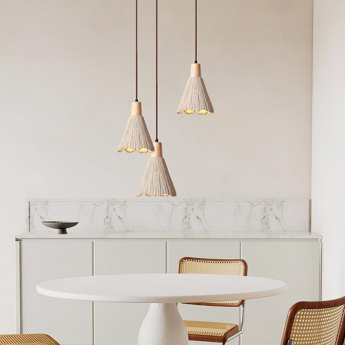 Concrete Pleated Pendant Lamp.