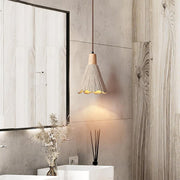 Concrete Pleated Pendant Lamp-DWHOME