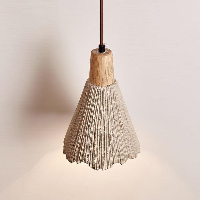 Concrete Pleated Pendant Lamp - Vakkerlight