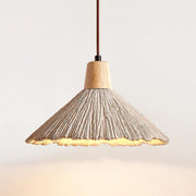Concrete Pleated Pendant Lamp-DWHOME