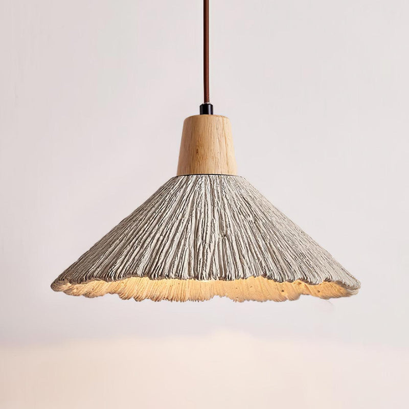 Concrete Pleated Pendant Lamp-DWHOME