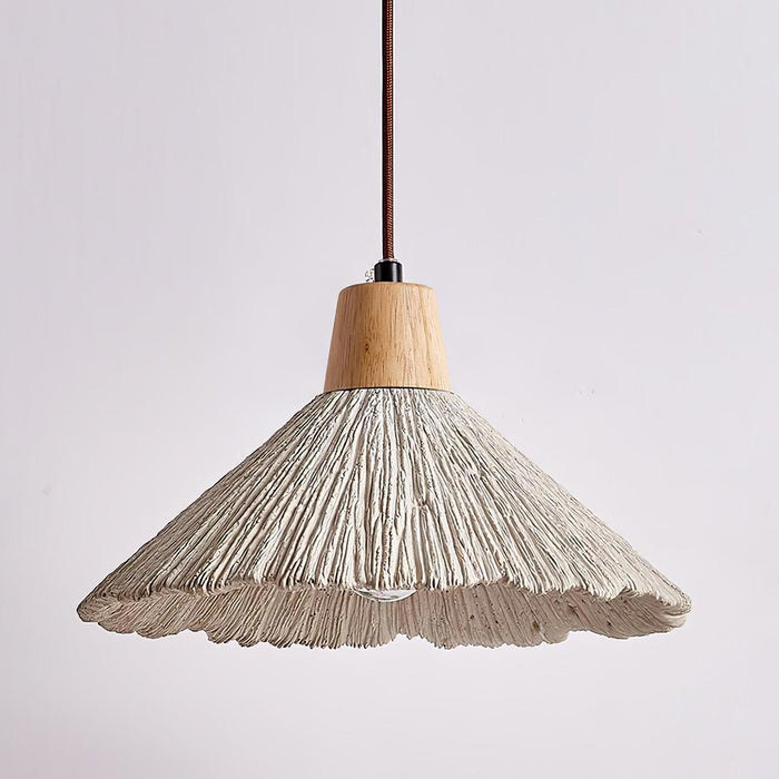 Concrete Pleated Pendant Lamp - Vakkerlight