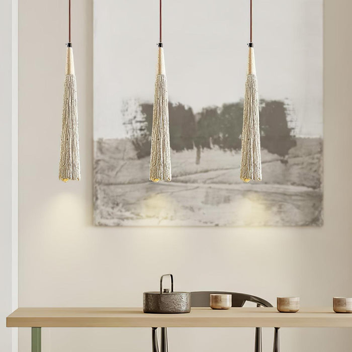 Concrete Pleated Pendant Lamp.