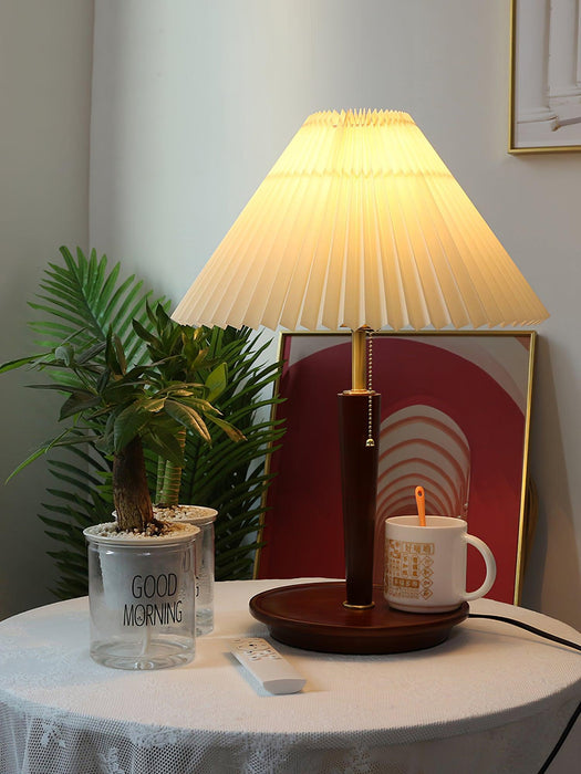Cone Pleated Fabric Table Lamp-DWHOME