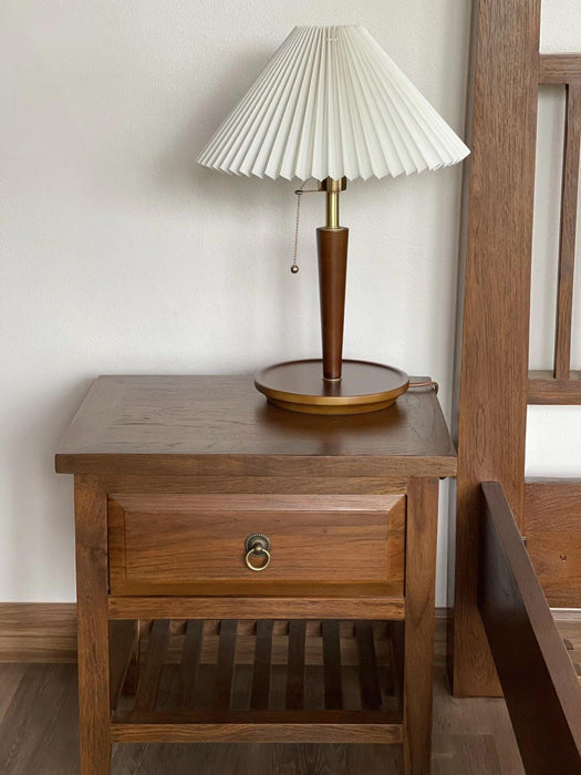 Cone Pleated Fabric Table Lamp-DWHOME