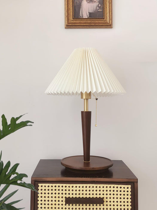 Cone Pleated Fabric Table Lamp-DWHOME