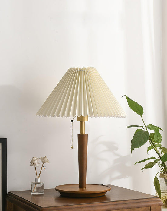 Cone Pleated Fabric Table Lamp-DWHOME