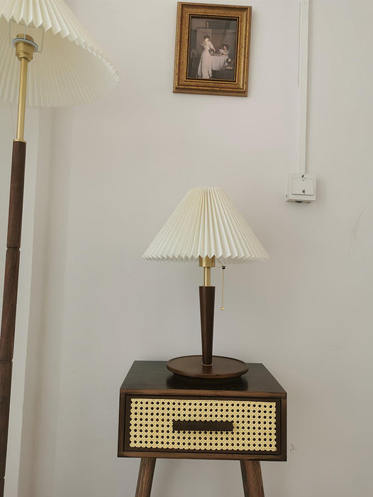 Cone Pleated Fabric Table Lamp-DWHOME