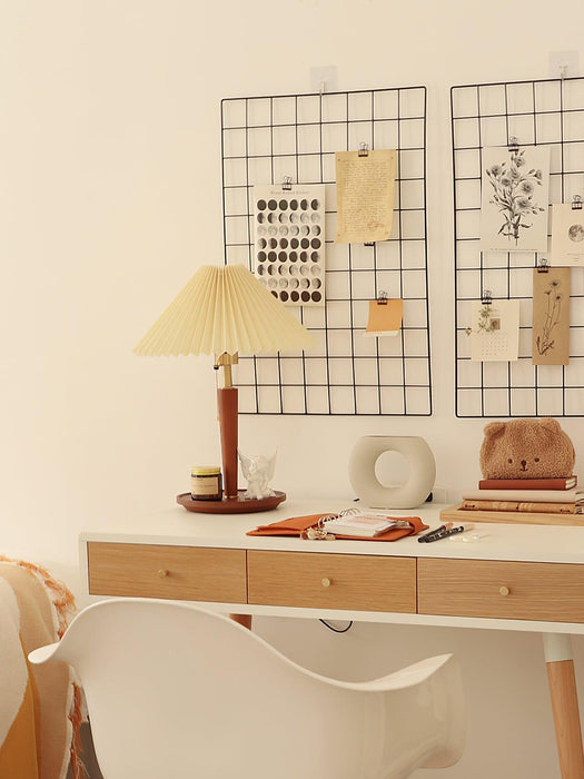 Cone Pleated Fabric Table Lamp-DWHOME
