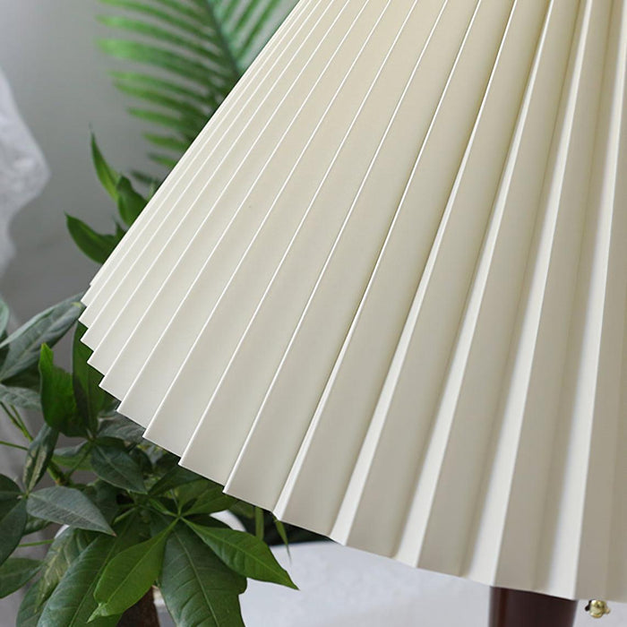 Cone Pleated Fabric Table Lamp-DWHOME