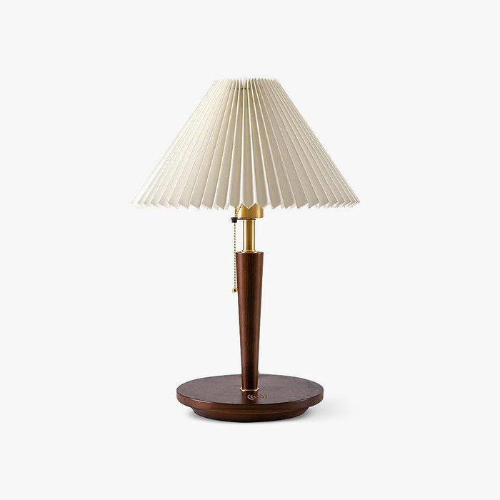 Cone Pleated Fabric Table Lamp-DWHOME