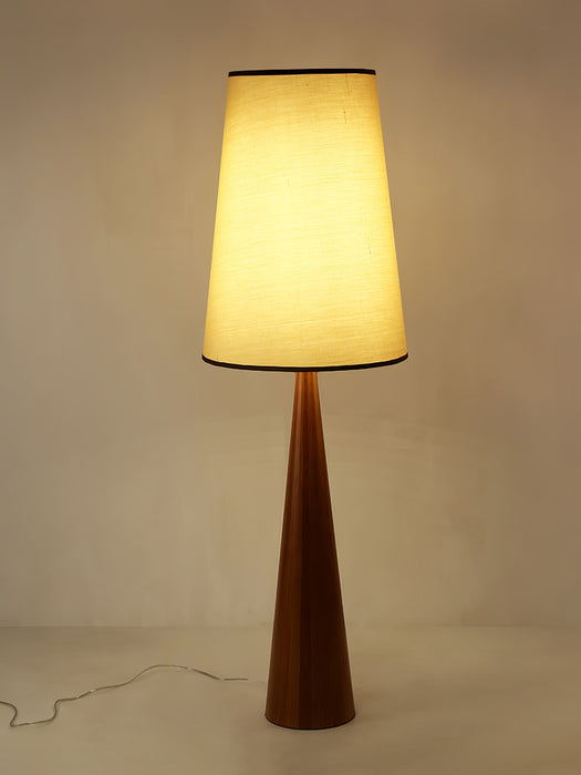 Faux Wood Conical Floor Lamp.