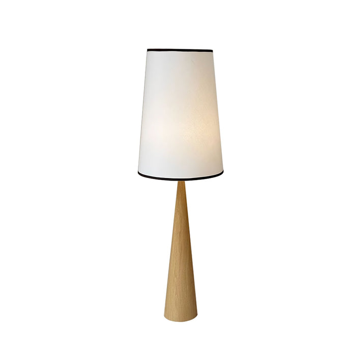 Faux Wood Conical Floor Lamp.