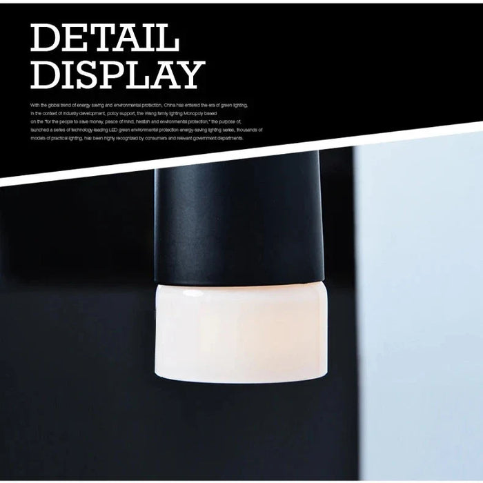 Contemporary Black LED Pendant Light for Stairwell.