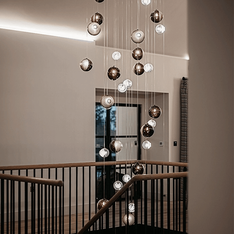 Cosmic Sphere Cascade Chandelier