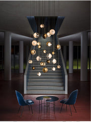 Cosmic Sphere Cascade Chandelier