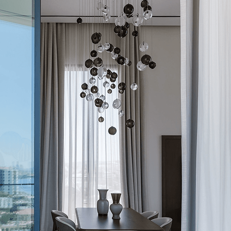 Cosmic Sphere Cascade Chandelier