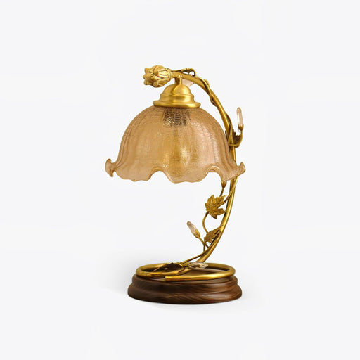 Cracked Glass Brass Table Lamp-DWHOME