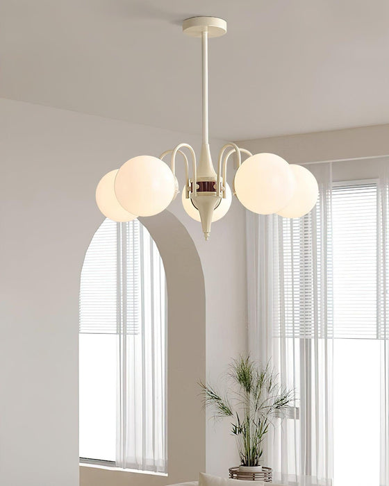 Chandelier Boule Crème-DWHOME