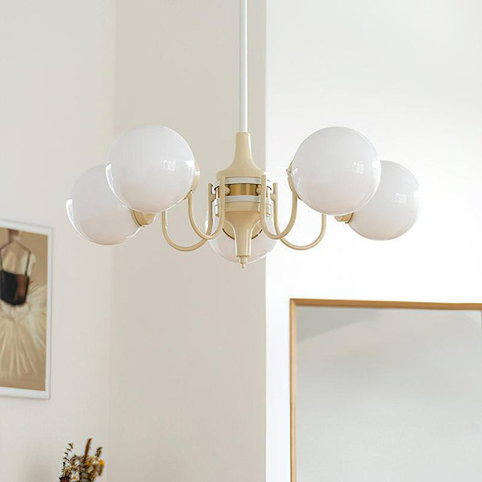 Chandelier Boule Crème-DWHOME