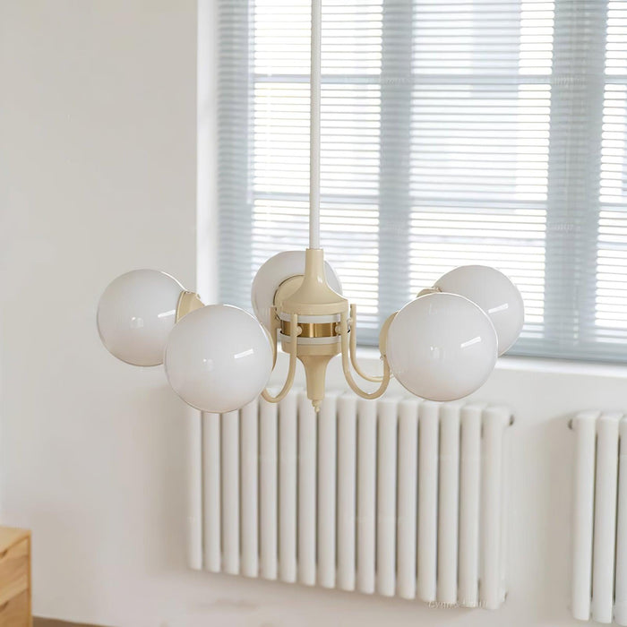 Cream Glass Ball Chandelier - DWHOME