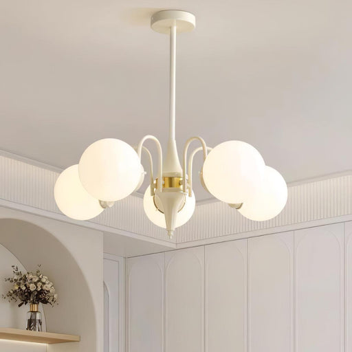 Cream Glass Ball Chandelier - DWHOME