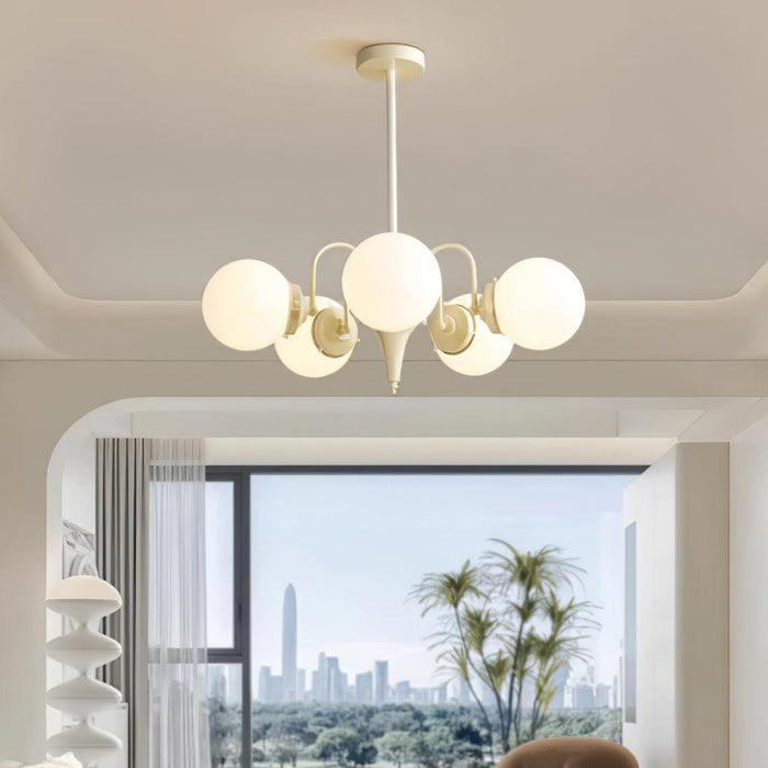 Cream Glass Ball Chandelier - DWHOME