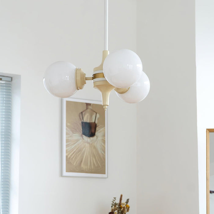 Cream Glass Ball Chandelier - DWHOME