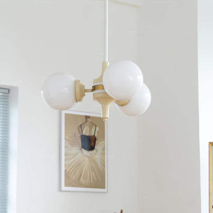 Cream Glass Ball Chandelier - DWHOME