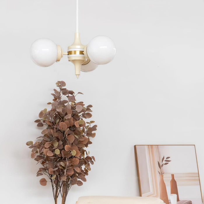 Cream Glass Ball Chandelier - DWHOME