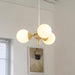 Cream Glass Ball Chandelier - DWHOME