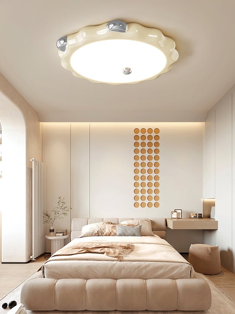 Cream Puffering Ceiling Light-DWHOME