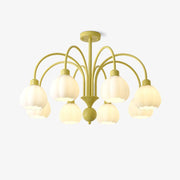 Cream Pumpkin Ball Chandelier-DWHOME