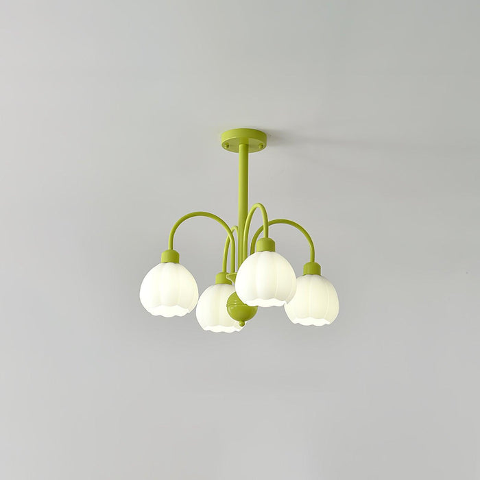 Cream Pumpkin Ball Chandelier-DWHOME