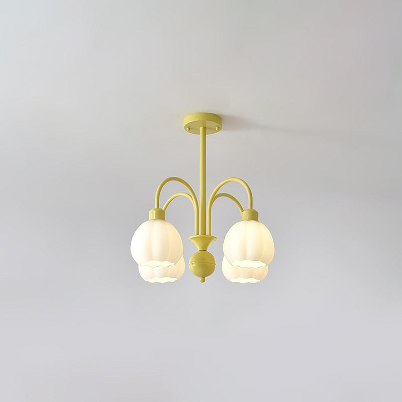 Cream Pumpkin Ball Chandelier-DWHOME