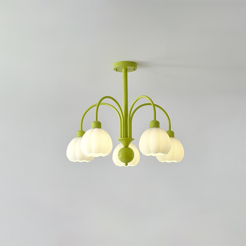 Cream Pumpkin Ball Chandelier-DWHOME