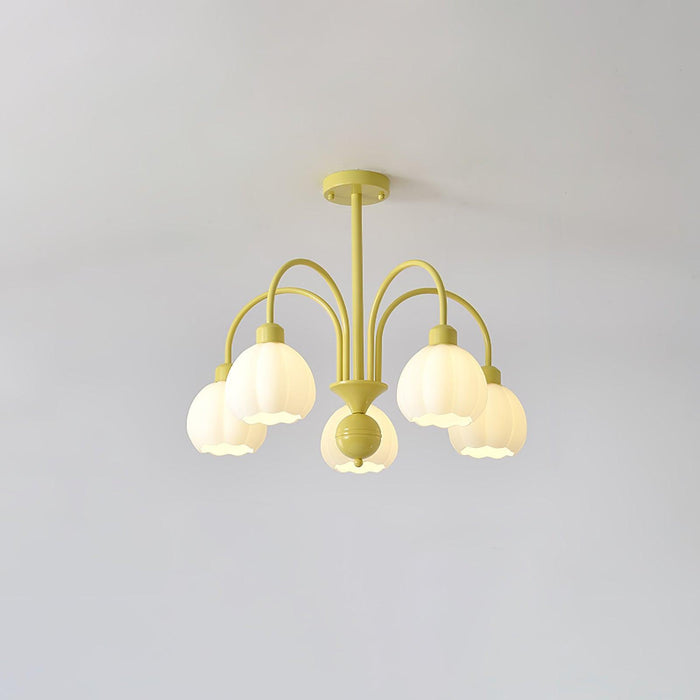 Cream Pumpkin Ball Chandelier-DWHOME