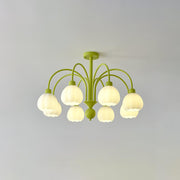 Cream Pumpkin Ball Chandelier-DWHOME