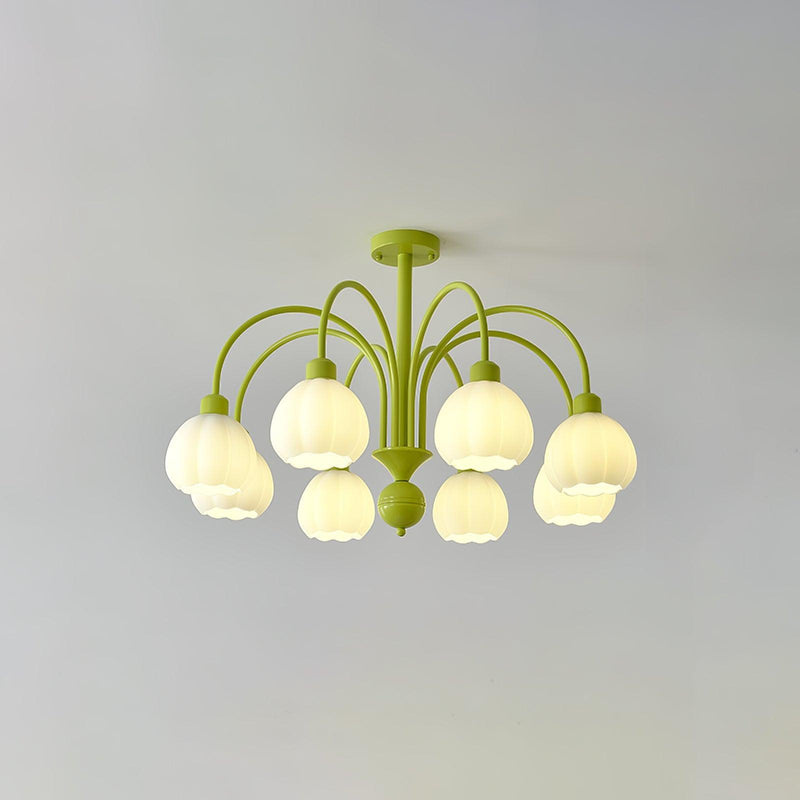 Cream Pumpkin Ball Chandelier-DWHOME