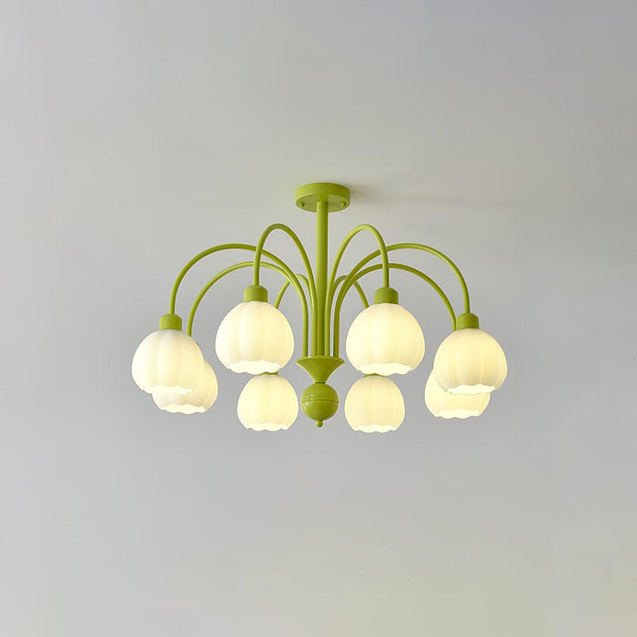 Cream Pumpkin Ball Chandelier-DWHOME