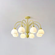 Cream Pumpkin Ball Chandelier-DWHOME