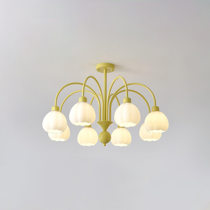 Cream Pumpkin Ball Chandelier-DWHOME