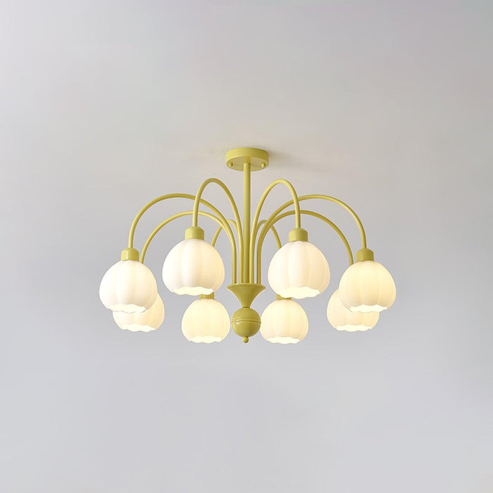Cream Pumpkin Ball Chandelier-DWHOME