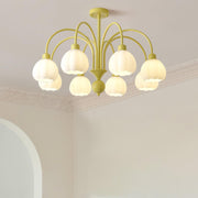 Cream Pumpkin Ball Chandelier-DWHOME