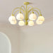 Cream Pumpkin Ball Chandelier-DWHOME